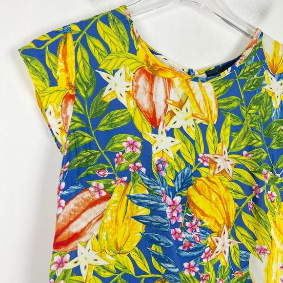 NWT RACHEL Rachel Roy Floral Tropical Cap Sleeve Hi-Lo Top Size XS NEW - Picture 2 of 11